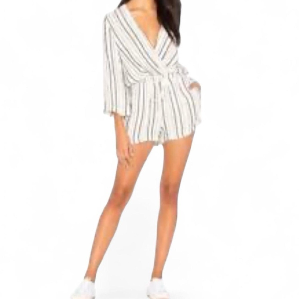 ✨Anthropologie Cloth & Stone Jumper | Black + White Linen Blend | Size S✨